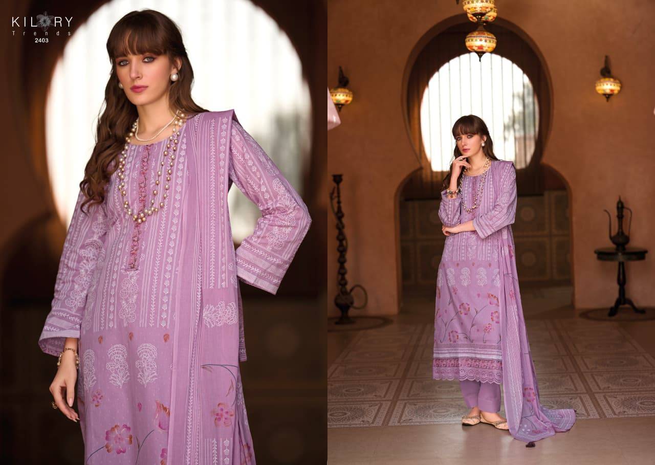 ELAHEN By KILORY TRENDS 2401 To 2406 Series Beautiful Festive Suits Colorful Stylish Fancy Casual Wear PURE LAWN COTTON Dresses At Wholesale Price